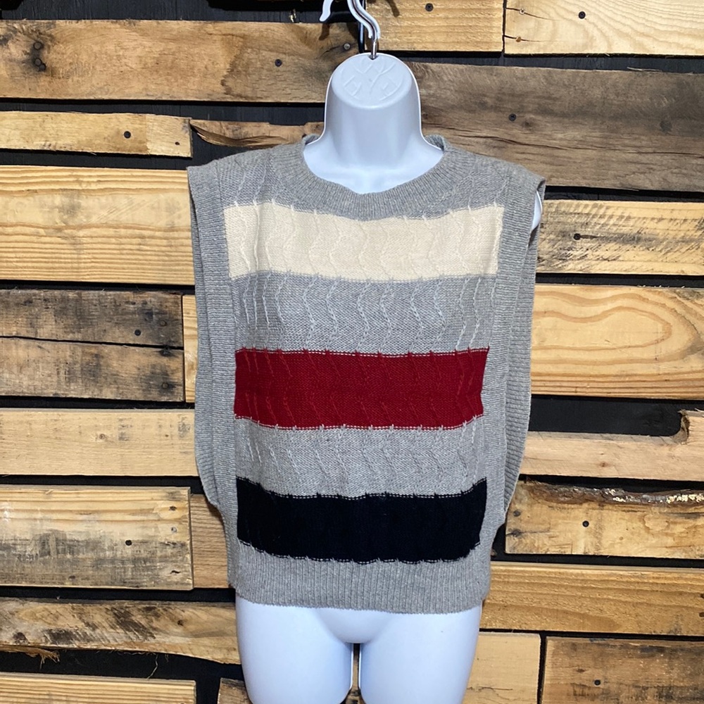 Vintage Hi Octane Made In The USA Wool Textured Sweater Vest Size Small
